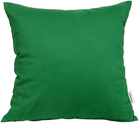 * 纯棉纯色装饰抱枕套,枕套,欧洲枕套,多种颜色和尺寸可选 森林绿 16&